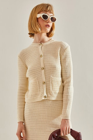 Veste et jupe droite - Beige