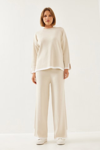 Pull et pantalon regular - Beige