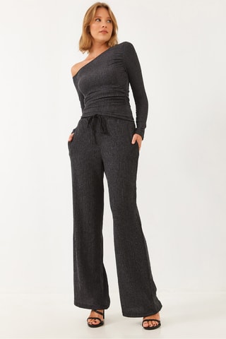 Top et pantalon regular taille haute - Anthracite