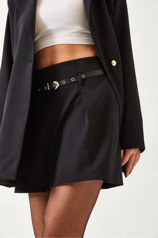 Veste et jupe-short taille haute - Noir