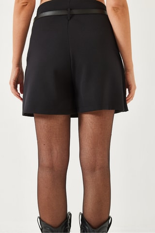 Veste et jupe-short taille haute - Noir