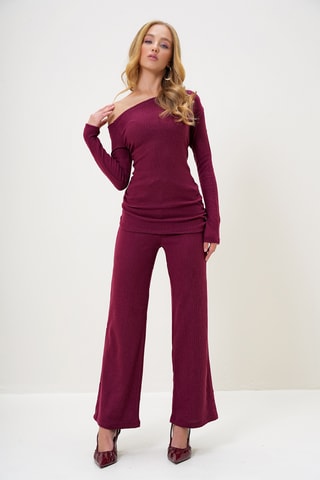 Top et pantalon regular - Bordeaux