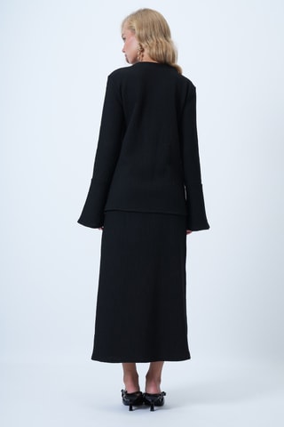 Gilet et jupe midi - Noir