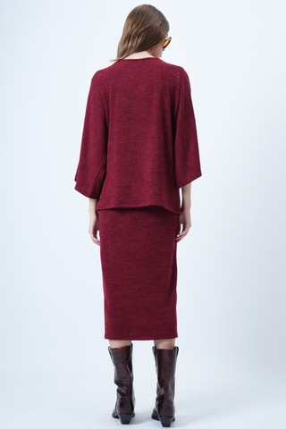 Pull et jupe fourreau - Bordeaux