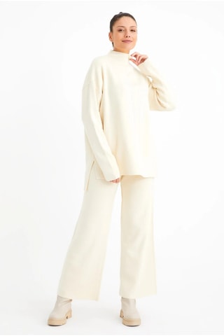 Pull et pantalon regular - Ecru