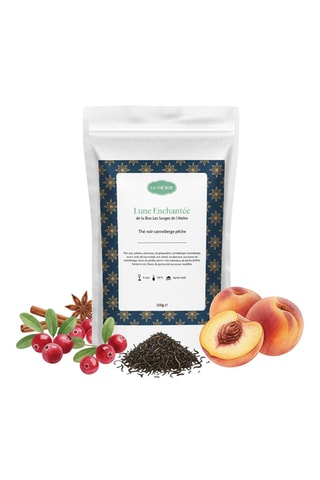 Thé noir Lune enchantée - Canneberge et pêche - 100 g
