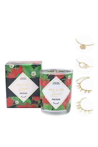 Bougie parfumée et bracelet  Fraise des bois