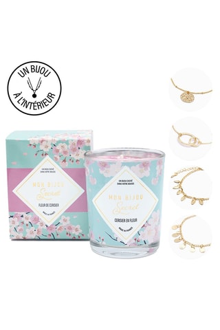Bougie parfumée et bracelet Cerisier en fleur