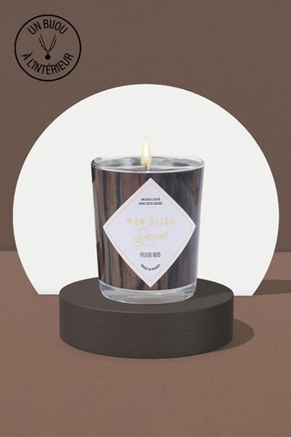 Bougie parfumée et collier  Feu de cheminée