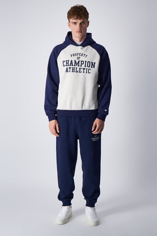 Sweat à capuche Champion Athletics - Gris chiné et bleu marine