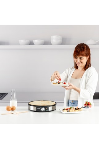 Máquina de crepes em aço inoxidável sem BPA - 1200 W