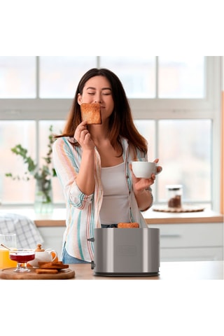 Torradeira em aço inoxidável - 900 W - 2 aberturas