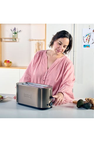 Torradeira em aço inoxidável - 1500 W - 2 aberturas