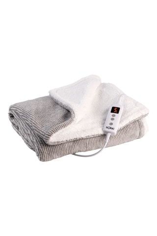 Cobertor polar elétrico reversível - 150 x 90 cm - Cinzento-escuro e branco