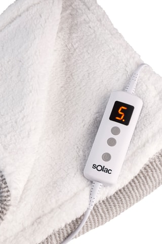 Cobertor polar elétrico reversível - 150 x 90 cm - Cinzento-escuro e branco