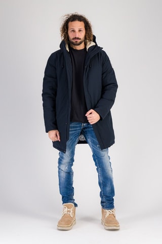 Parka à capuche Etoile - Bleu marine