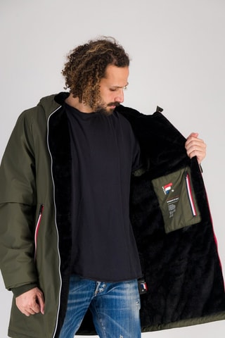 Coupe-vent à capuche Skydoo Long - Kaki