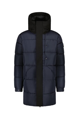 Doudoune matelassée à capuche Hermon - Bleu marine et noir