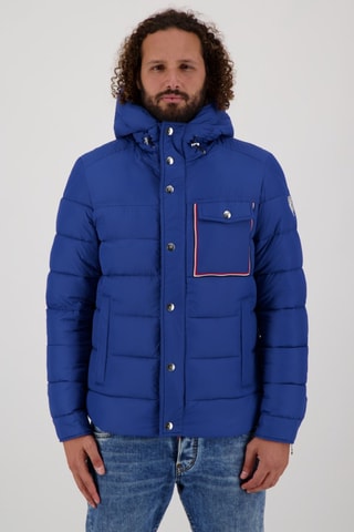 Doudoune matelassée à capuche Montgenèvre - Bleu