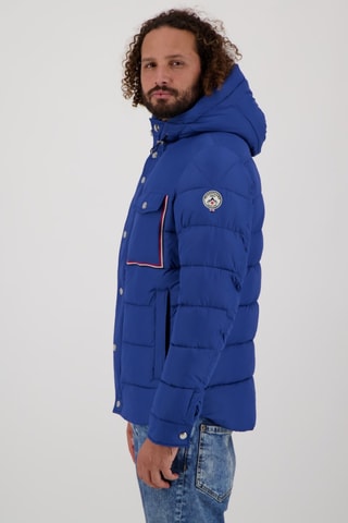 Doudoune matelassée à capuche Montgenèvre - Bleu