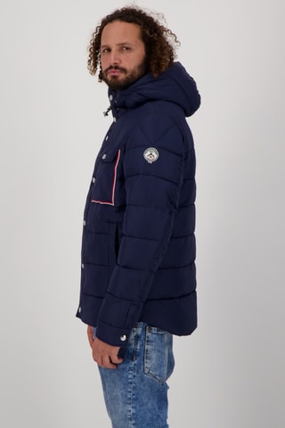 Doudoune matelassée à capuche Montgenèvre - Bleu marine