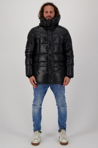 Doudoune matelassée à capuche Verbier - Noir brillant