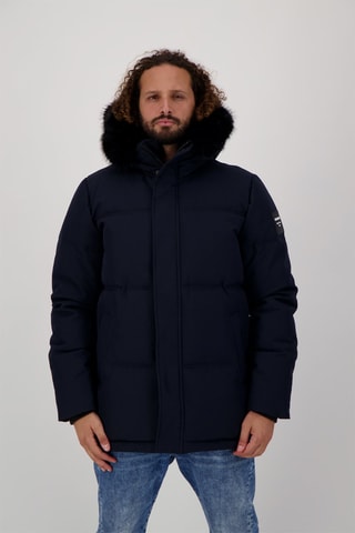 Doudoune à capuche Mont noir - Bleu marine