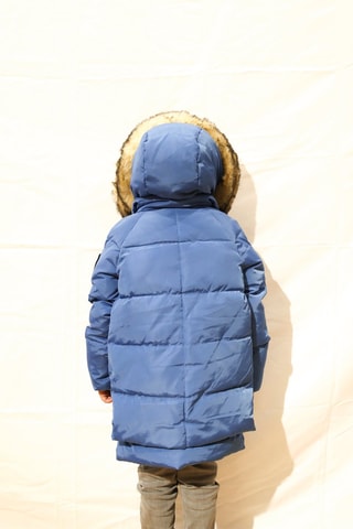 Doudoune matelassée à capuche 3 vallées - Ciel