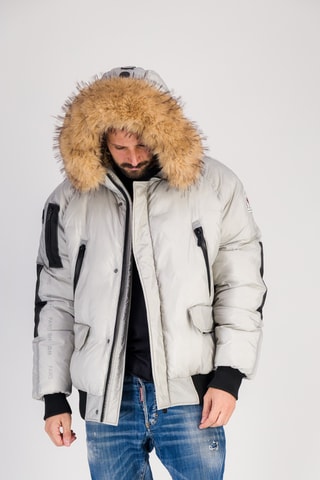 Doudoune à capuche Galactic - Gris