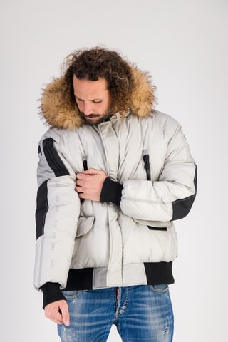 Doudoune à capuche Galactic - Gris