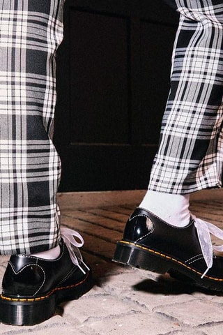 Stringate in pelle - Nero