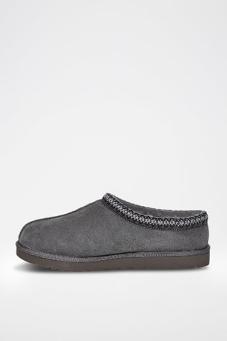 Pantofole in pelle scamosciata Tasman - Grigio scuro
