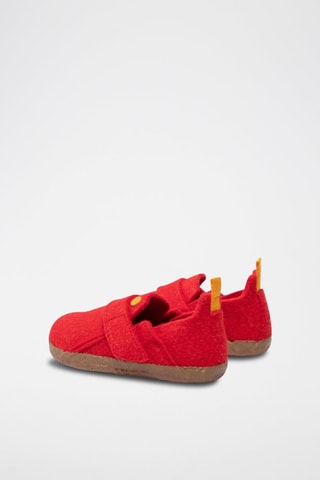 Pantofole in feltro di lana Zermatt - Rosso