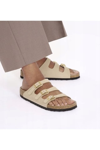 Ciabatte in pelle scamosciata Florida - Beige