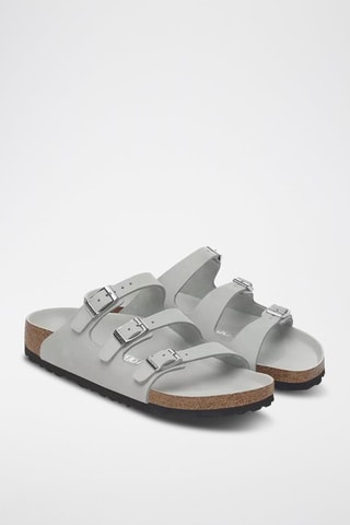 Ciabatte in pelle scamosciata Florida - Celeste