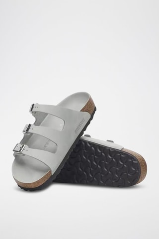 Ciabatte in pelle scamosciata Florida - Celeste