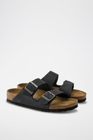 Ciabatte in pelle Arizona - Nero