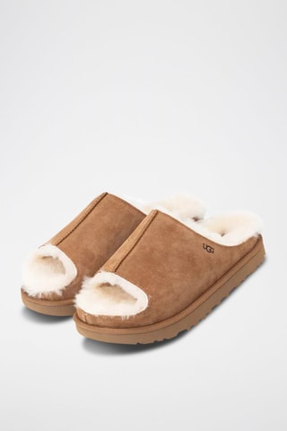 Ciabatte imbottite in pelle scamosciata Greenport - Sabbia