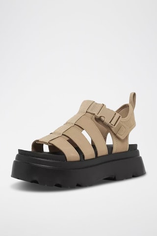 Sandali in pelle scamosciata Cora - Sabbia