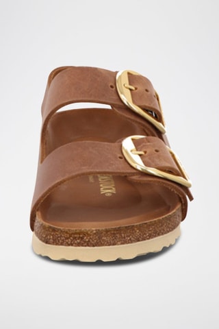 Sandali in pelle Milano - Cognac