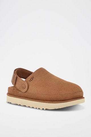 Ciabatte in pelle scamosciata Goldenstar - Cammello