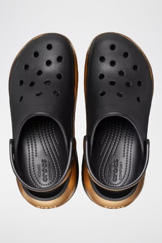 Sabot platform Mega Crush Metallic - Nero e dorato