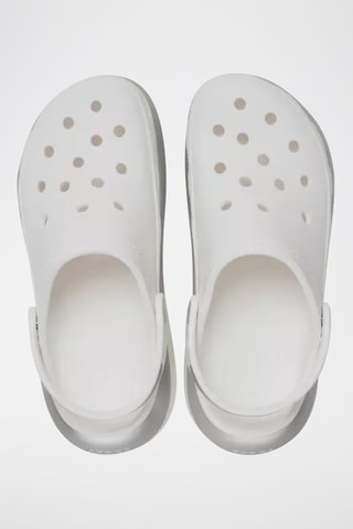 Sabot platform Mega Crush Metallic - Bianco e argentato