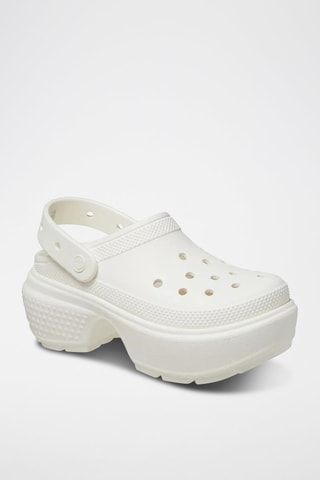 Sabot platform Stomp Clog - Bianco 