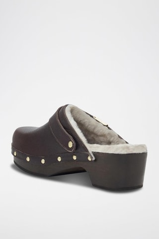 Sabot imbottiti in pelle Robin - Nero