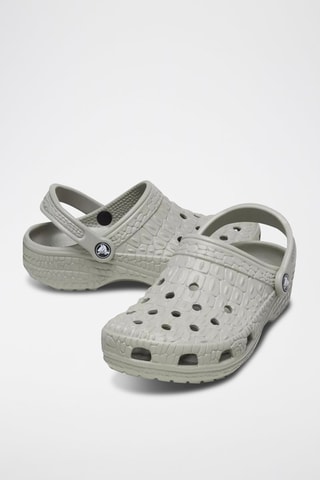 Sabot Classic Crocskin Clog - Verde oliva