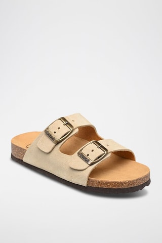 Ciabatte in pelle scamosciata Alex - Beige