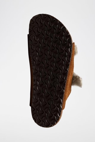 Ciabatte imbottite in pelle scamosciata Arizona - Marrone