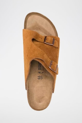 Ciabatte in pelle scamosciata Zurich - Cammello