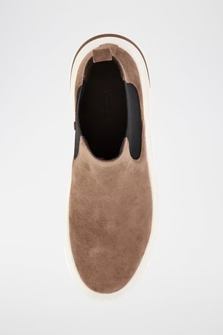 Stivaletti Beatles platform in pelle scamosciata Elko - Marrone